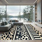 Modern Animal Stripe Graphic Contrast Layer Rug