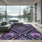 Purple Orchid Geometric Diamond Rug