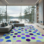 Purple Blue Dot Cluster Rug