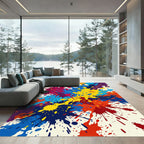 Vibrant Splash Ink Burst Rug