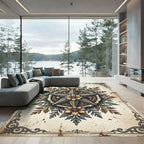 Earthy Star Floral Antique Ornament Rug