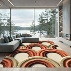 Terracotta Arch Mid Century Geometric Rug