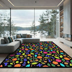 Alphabet Floral Bloom Composition Rug