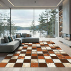 Rustic Brick Squares Tile Texture Rug