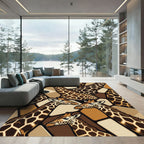 Abstract Giraffe Skin Geometric Animal Rug
