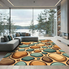 Smooth River Stone Earthy Tones Rug