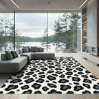 Chic Grey Animal Spot Monochrome Rug