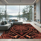 Mystic Terracotta Celestial Animal Star Rug