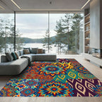 Vibrant Patchwork Medallion Geometric Rug