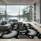 Gray Bean Scatter Art Rug