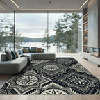 Monochromatic Compass Star Geometric Rug