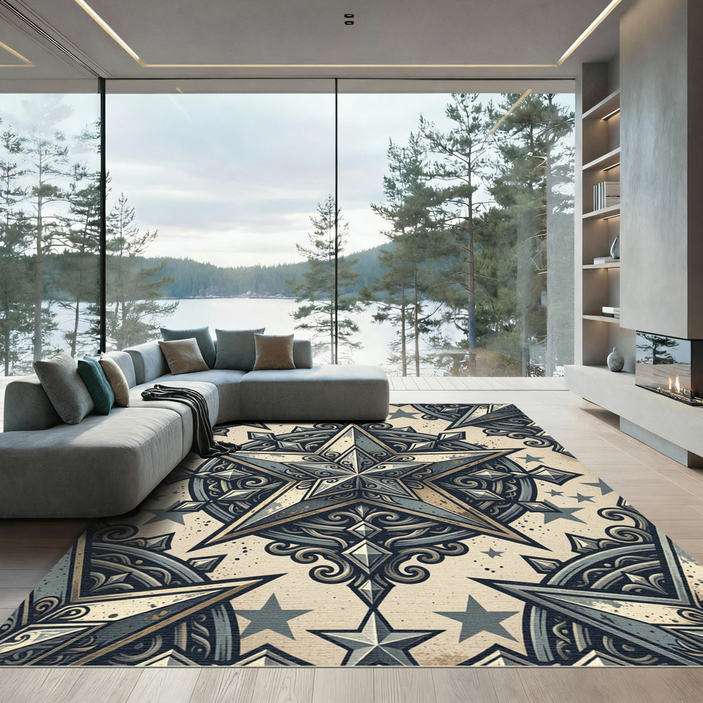 Vintage Star Medallion Ornamental Rug