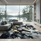 Industrial Horse Abstract Ink Splash Rug
