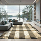 Rustic Textured Buffalo Check Rug