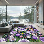 Whimsical Kittens Butterfly Garden Bloom Rug