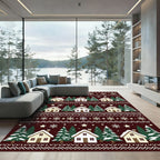 Winter Village Snowflake Christmas Sweater Rug