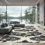 Vintage Illustration Catfish Suitcase Art Rug