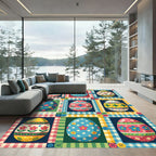 Festive Patchwork Easter Egg Quilt Rug