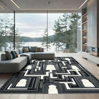 Ornate Arabesque Labyrinth Arch Rug