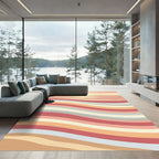 Sunset Serene Wave Colorblock Rug
