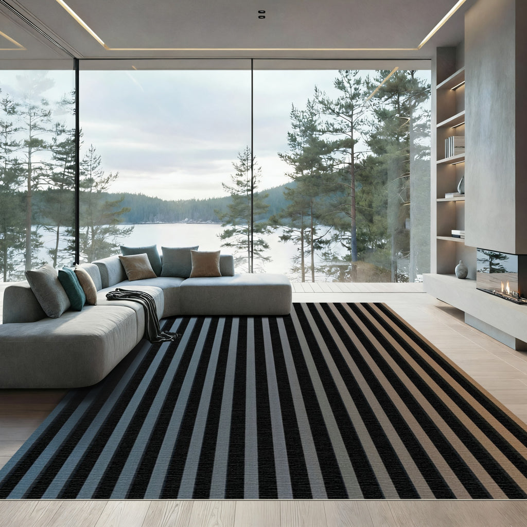 Gradient Vertical Stripe Rug