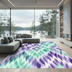Amethyst Teal Zigzag Gradient Rug