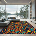 Tribal Sun Lightning Zigzag Rug