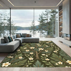 Cream Cherry Blossom Tree Branches Rug