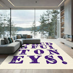 Electric Purple Starburst Alphabet Rug