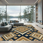 Geometric Diamond Earthy Tone Rug