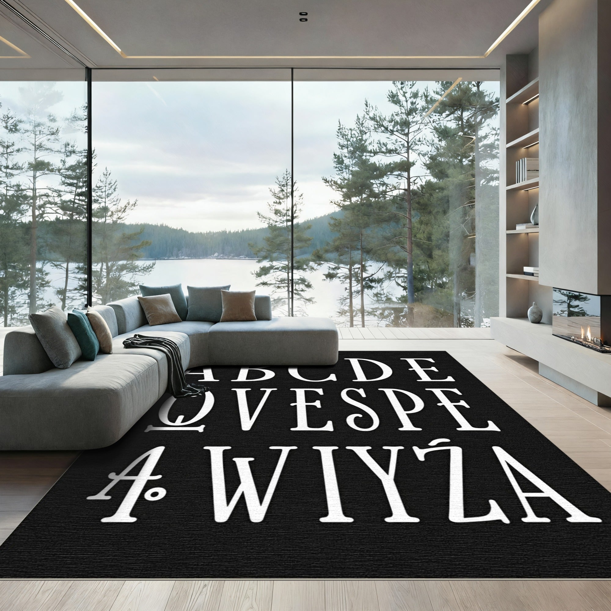 Classic White Alphabet Collection Rug