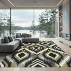 Earthy Diamond Sunburst Kilim Rug
