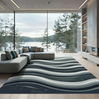 Monochromatic Wave Abstract Ripples Rug