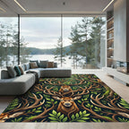 Enchanted Woodland Stag Antler Forest Rug