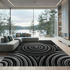 Monochromatic Circular Ripple Geometric Rug