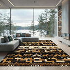Earthy Tone Tribal Horse Teepee Rug