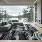 Monochromatic Intricate Arch Mandala Rug