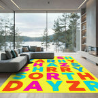 Alphabet Blocks Multicolored Composition Rug