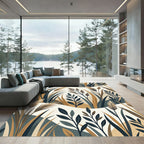 Earthy Tones Grassland Abstract Rug
