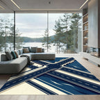 Modern Minimalist Isometric Urban Roadway Rug