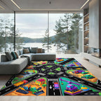 Colorful City Construction Road Play Rug
