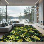 Lush Emerald Forest Moss Canopy Rug