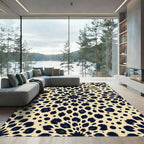 Golden Leopard Spot Mandala Rug