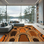 Terracotta Arches Intricate Geometric Arrangement Rug