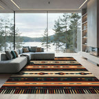 Earthy Southwest Geometric Diamond Stripe Rug