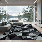 Monochromatic Geo Triangles Faceted Rug
