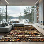 Earthy Arrows Tribal Pattern Rug