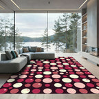Retro Cherry Red Bubble Scatter Rug