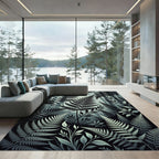 Mist Forest Botanical Fern Shadow Rug