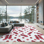 Pink Polka Dot Ballet Flats Rug